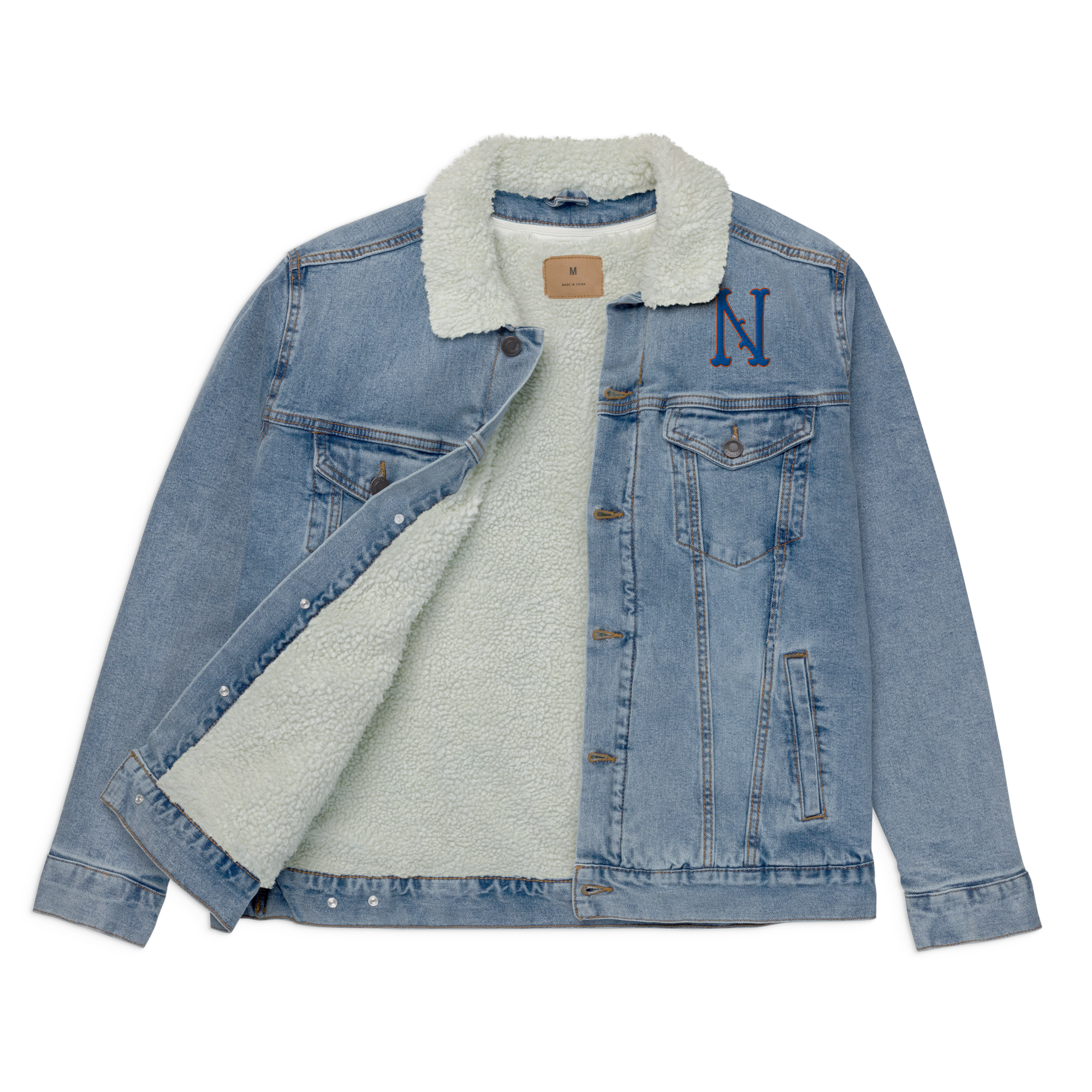 Nida or Nowhere | Blue Denim Sherpa Jacket