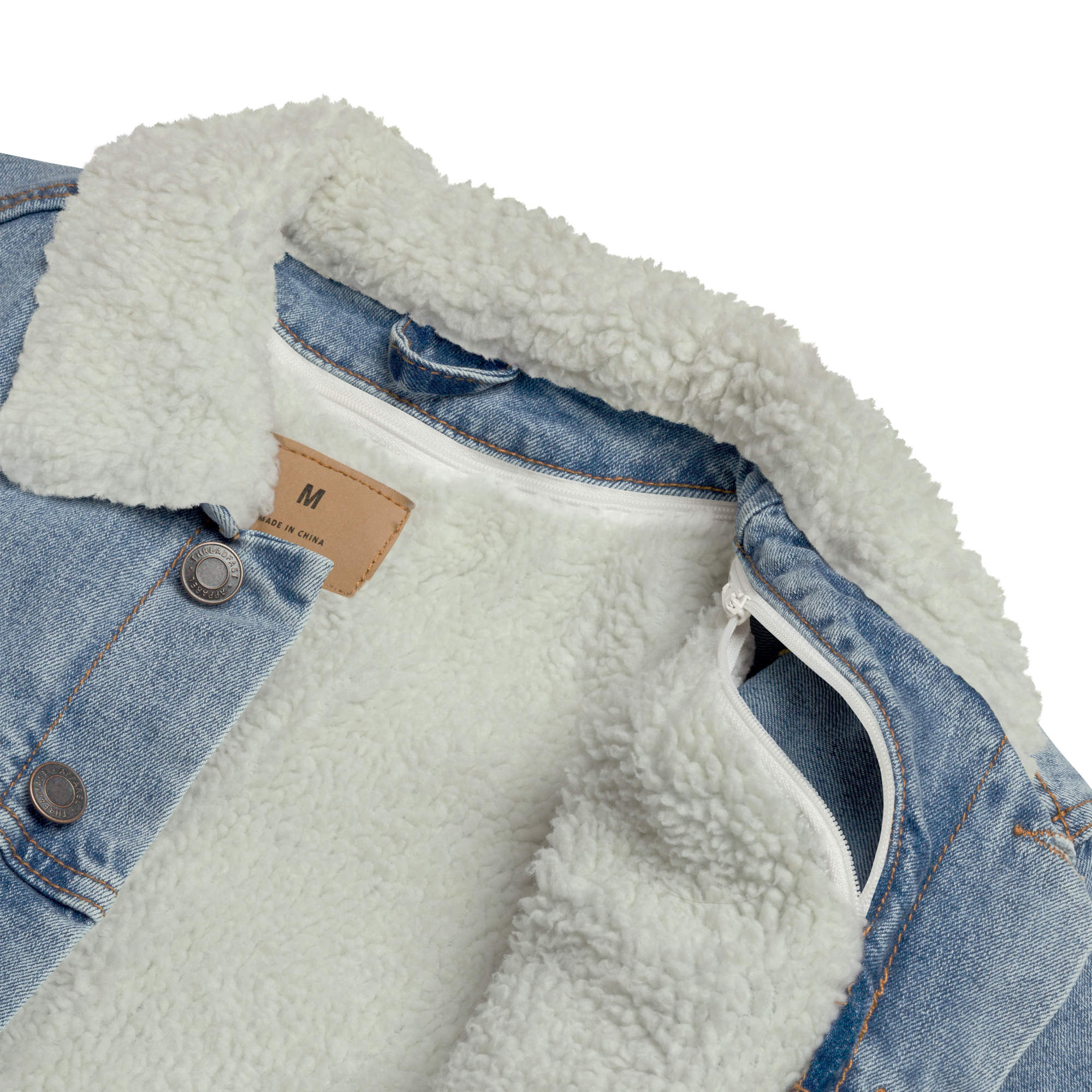Nida or Nowhere | Blue Denim Sherpa Jacket