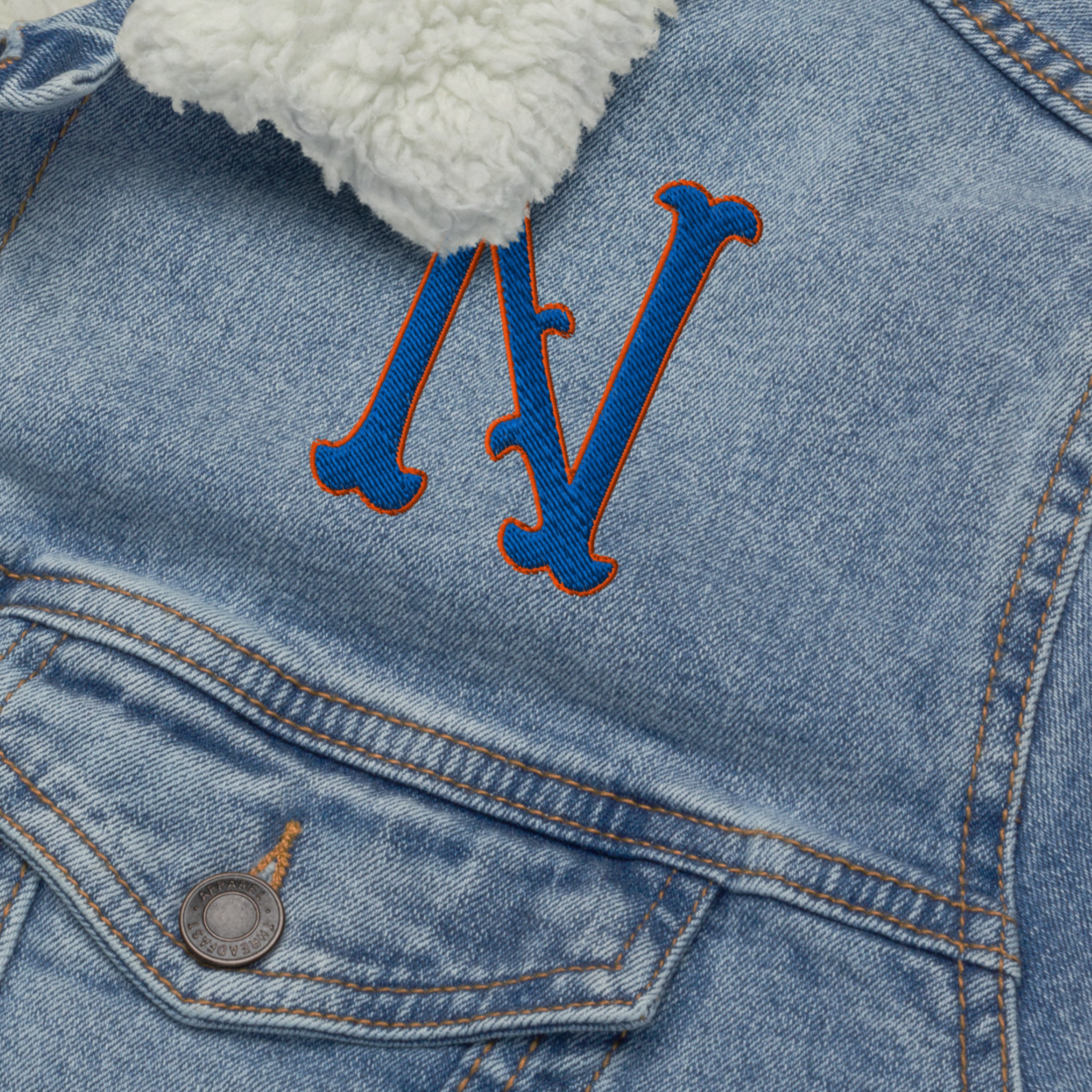 Nida or Nowhere | Blue Denim Sherpa Jacket