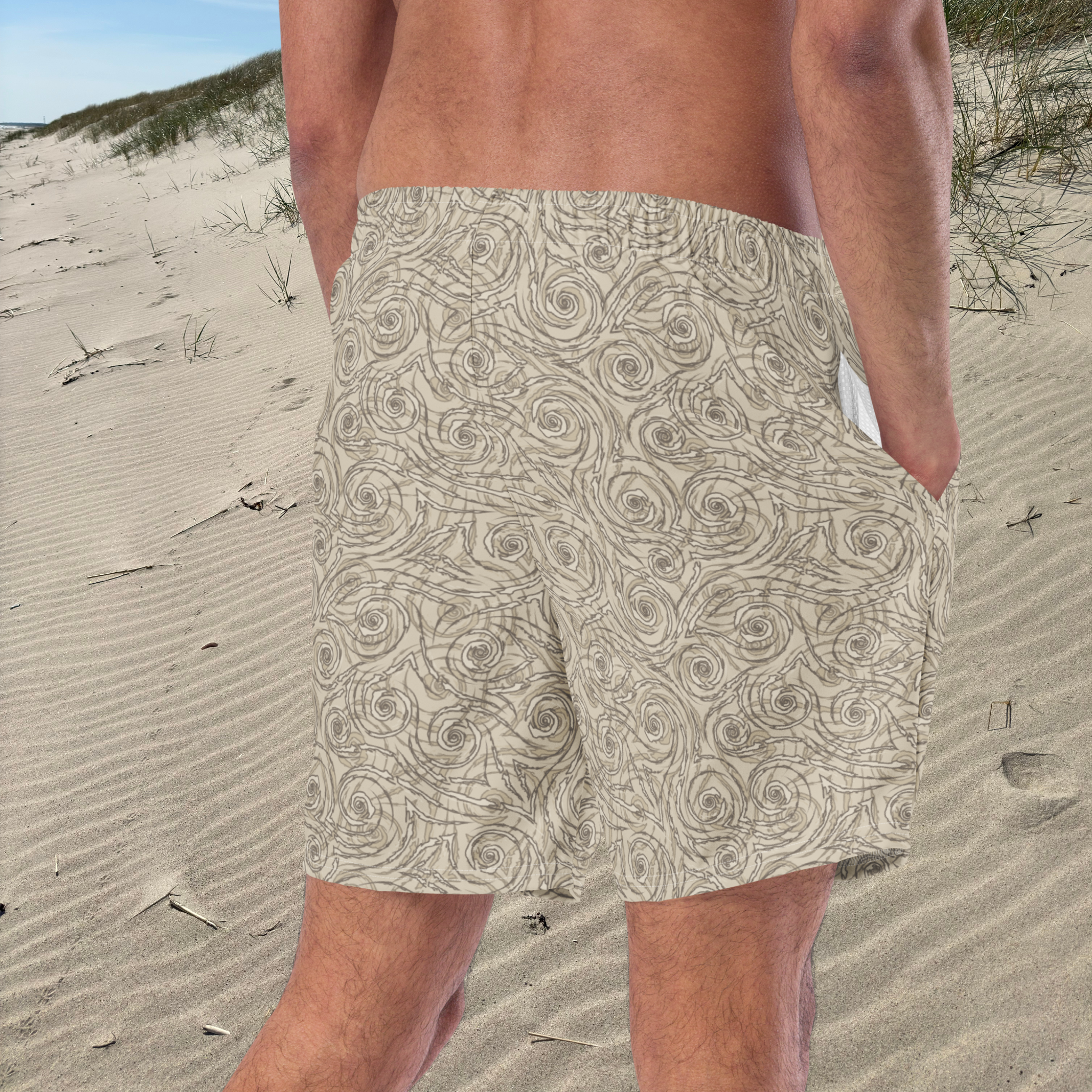 Nida Storm | Mocha Beige Swim Shorts