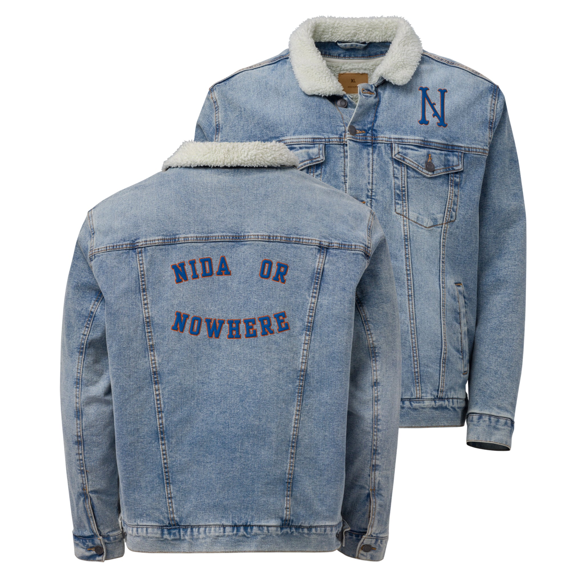 Nida or Nowhere | Blue Denim Sherpa Jacket