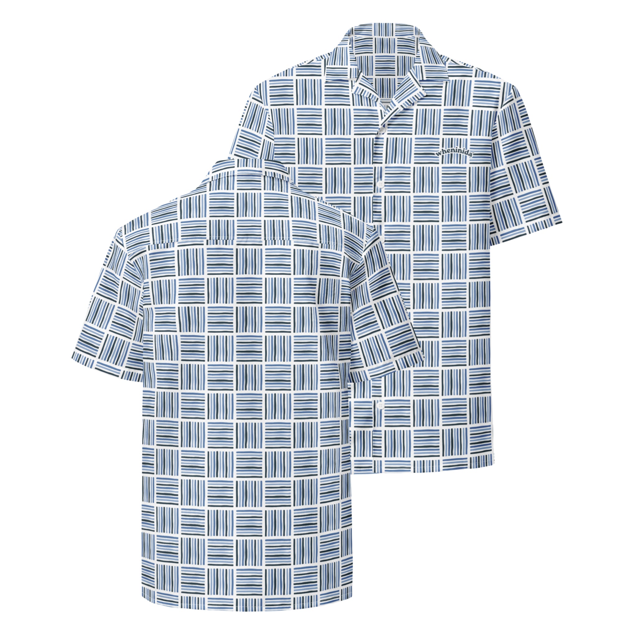Nida Dusk | Marine Blue Button Summer Shirt