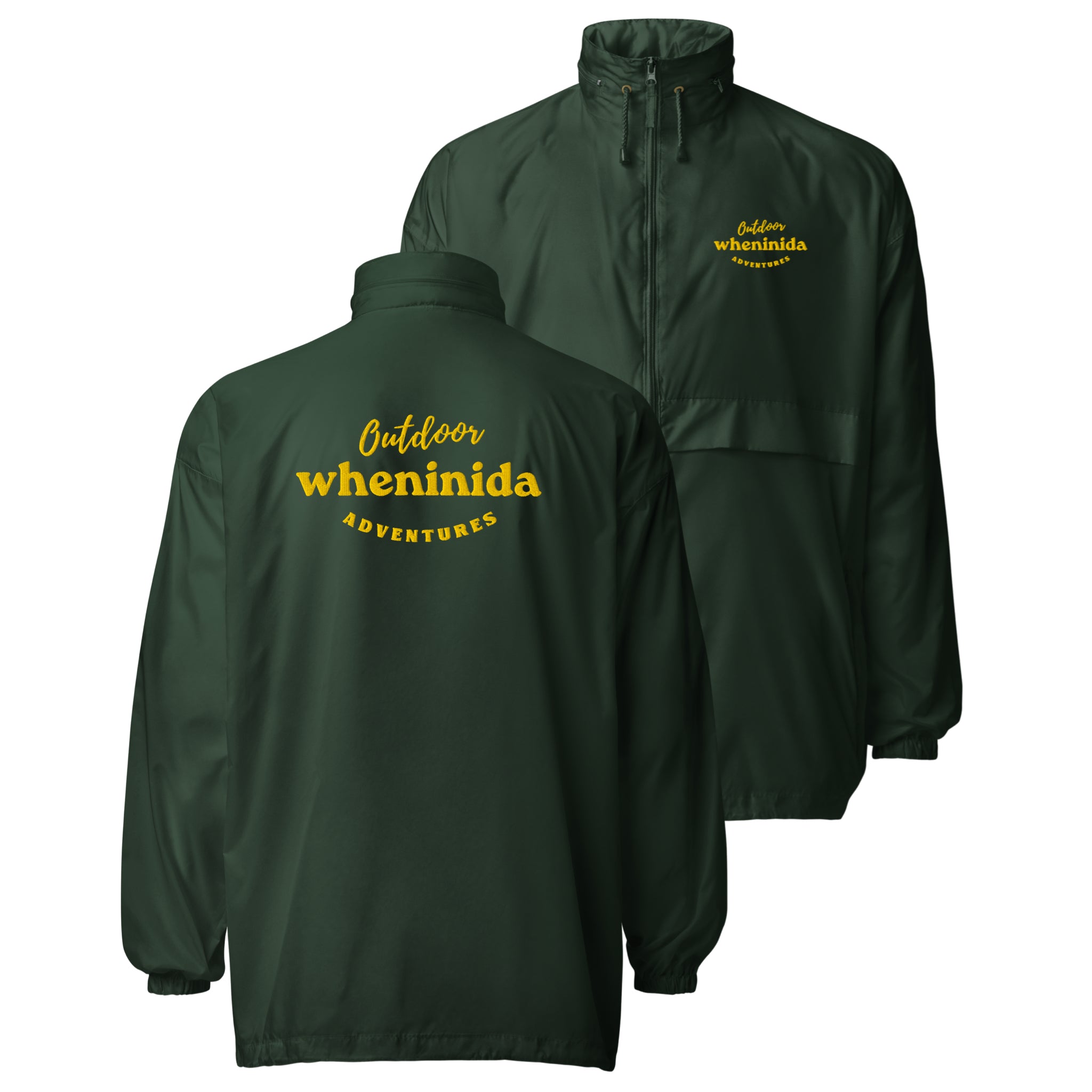 Outdoor Adventures | Forest Green Packable Rain Jacket