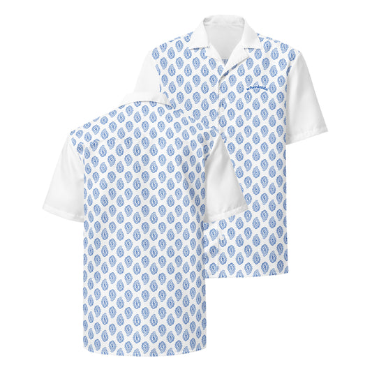 Nida Pine-Cone | Paisley White Button Summer Shirt