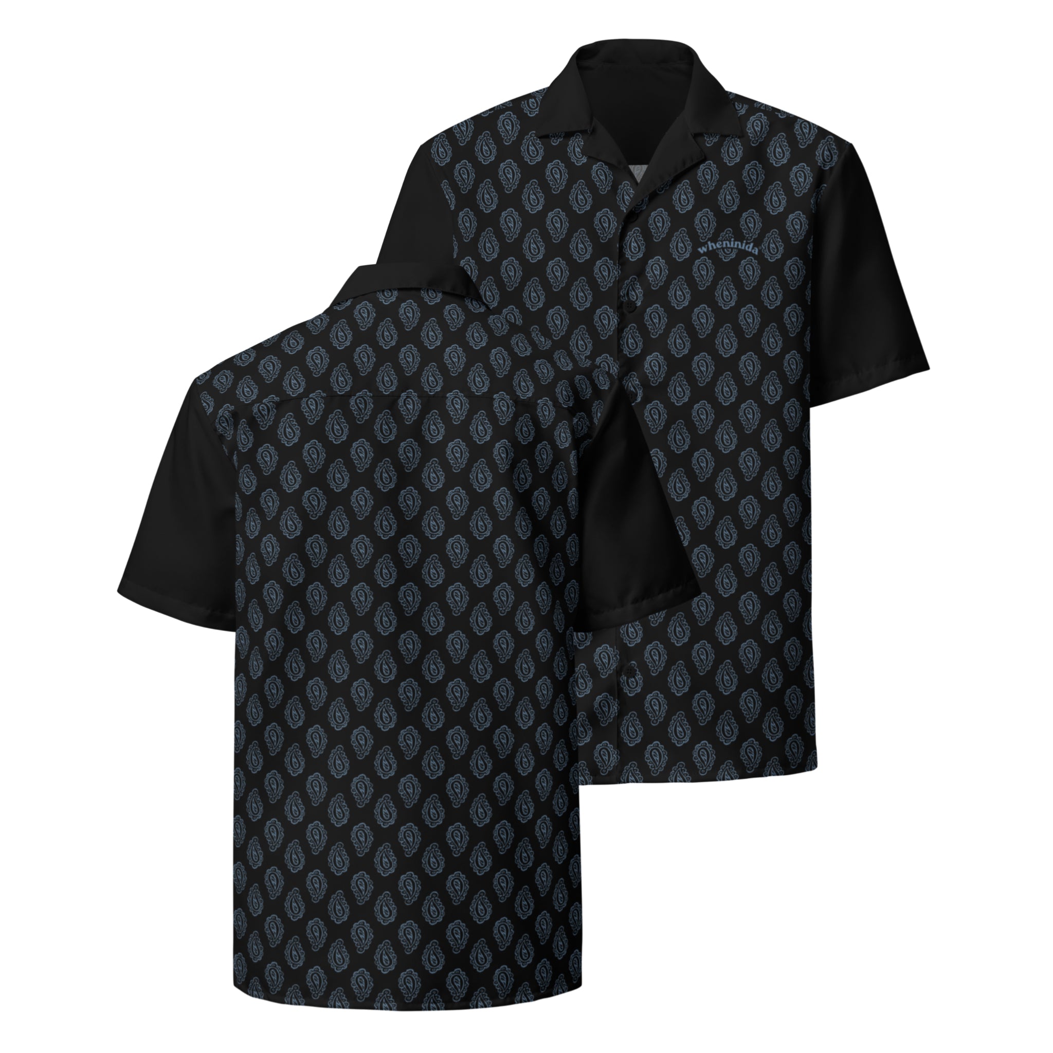 Nida Pine-Cone | Paisley Black Button Summer Shirt