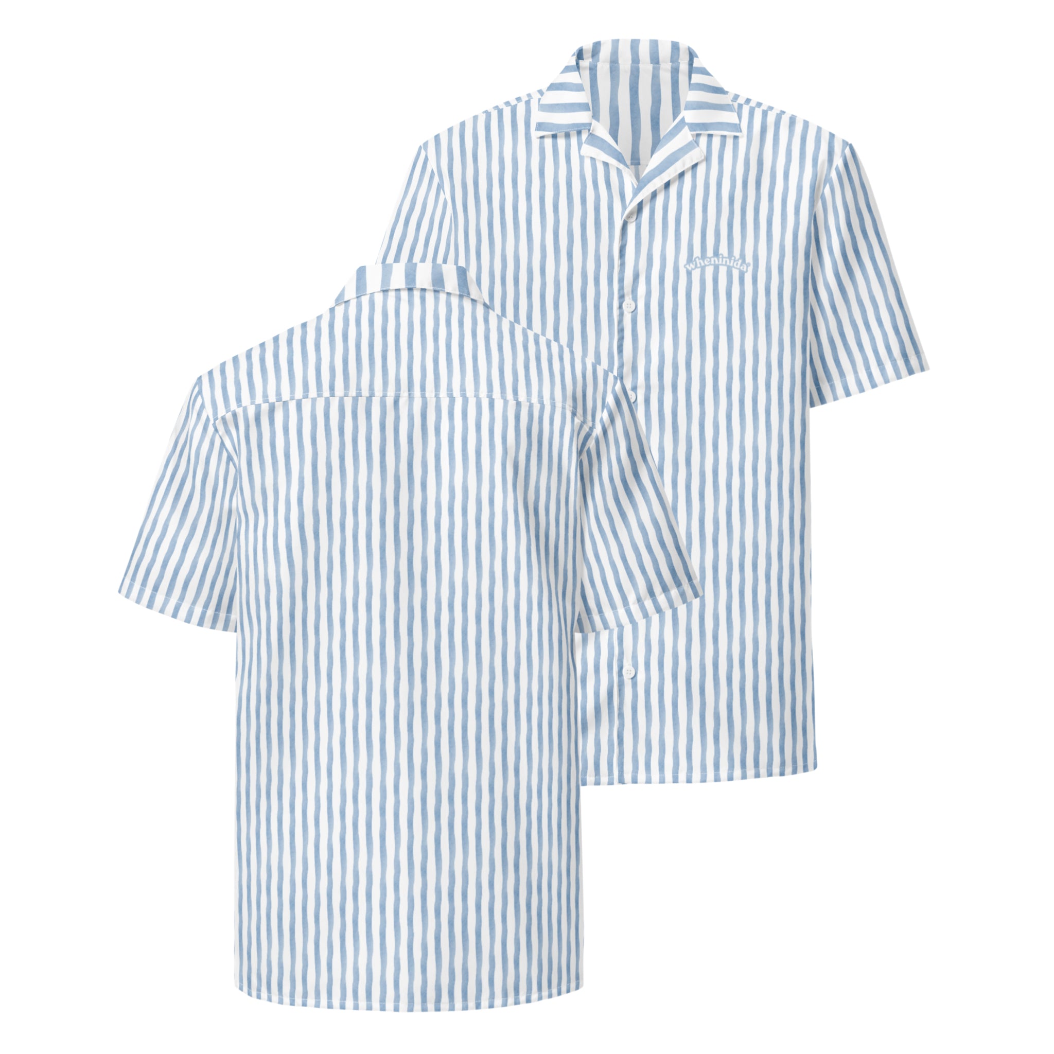 Nida Flow | Striped Blue Button Summer Shirt