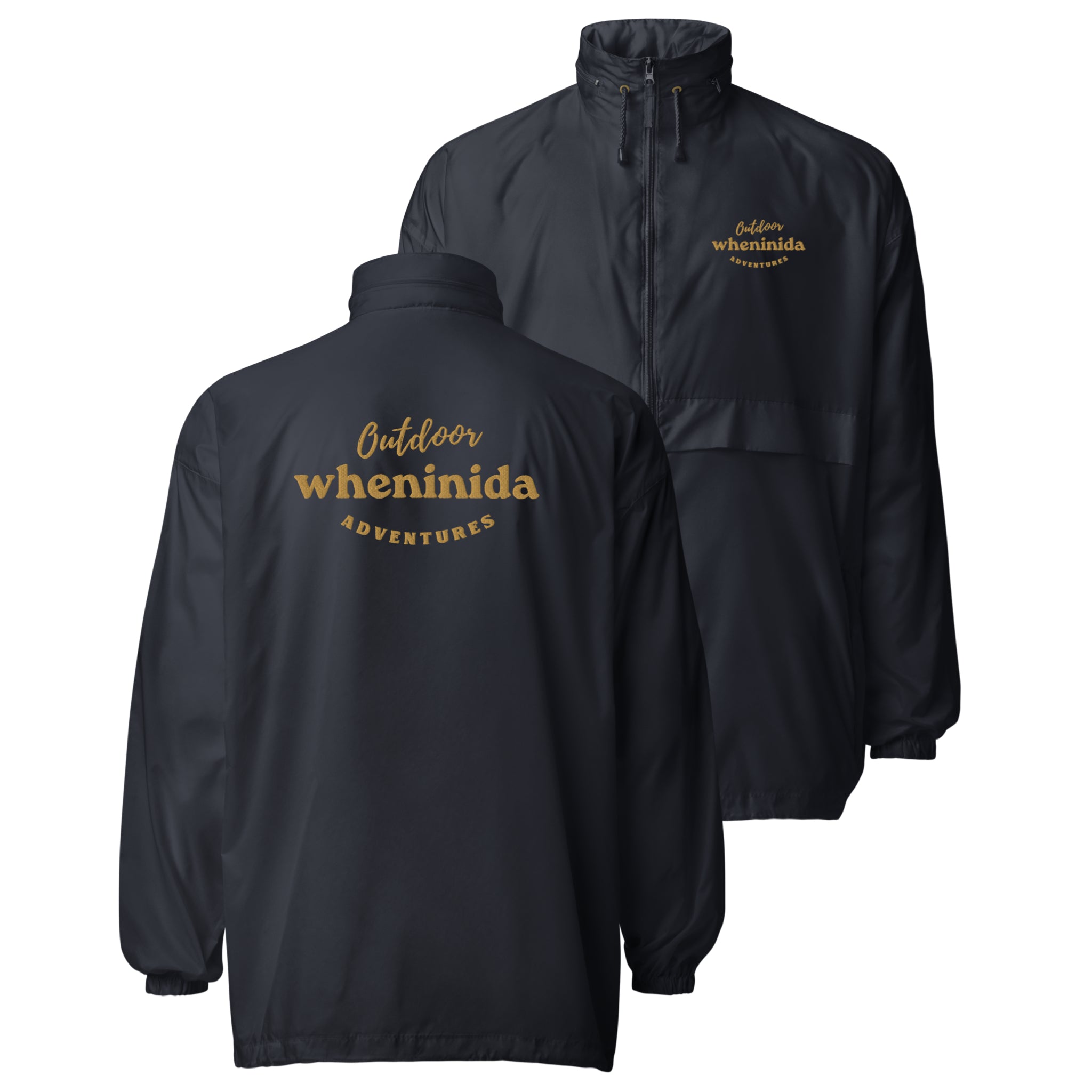 Outdoor Adventures | Navy Blue Packable Rain Jacket